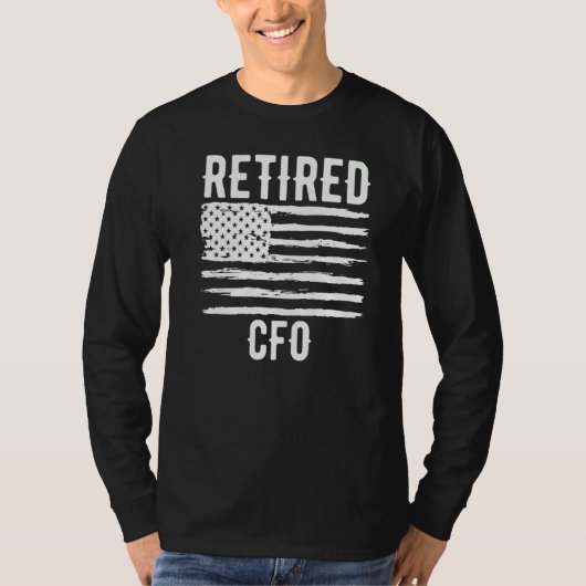 Retired CFO Profession American Flag Premium T-shirt (Voorkant)
