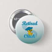 Retired Chick #3 Ronde Button 5,7 Cm (Voorkant /achterkant)