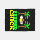 Retired Chick Humor Funny Retirement Party Gift Ne Fleece Deken (Voorkant (Horizontaal))