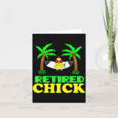Retired Chick Humor Funny Retirement Party Gift Ne Kaart (Voorkant)