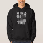 Retired Coach Profession American Flag Hoodie (Voorkant)