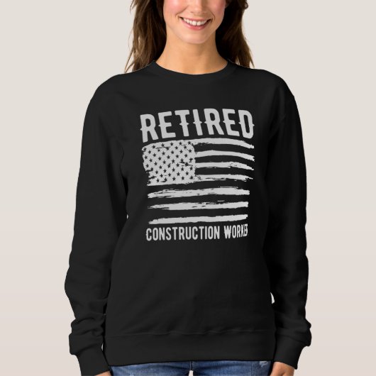 Retired Construction Worker Profession American Fl Trui (Voorkant)