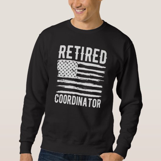 Retired Coordinator Profession American Flag Premi Trui (Voorkant)