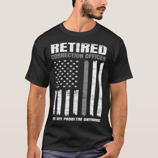 Retired Correction Officer Retirement US American  T-shirt (Voorkant)