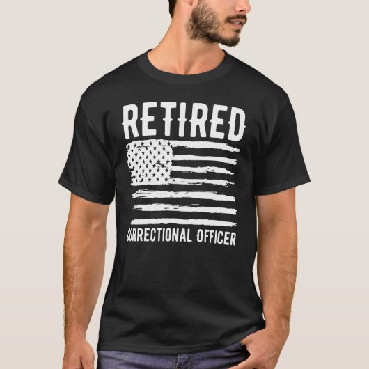 Retired Correctional Officer Profession American F T-shirt (Voorkant)