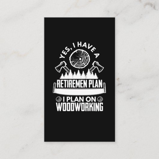 Retired Craftsman Carpenter Father Woodworker Visitekaartje (Voorkant)