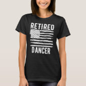 Retired Dancer Profession American Flag T-shirt (Voorkant)