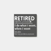 retired definition, funny retired, retired post-it® notes (Voorkant)