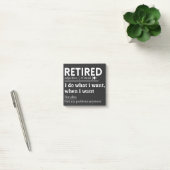 retired definition, funny retired, retired post-it® notes (Kantoor)