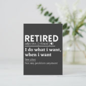 retired definition, funny retirement, retired briefkaart (Staand voorkant)