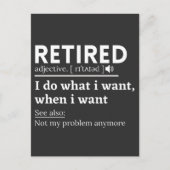 retired definition, funny retirement, retired briefkaart (Voorkant)
