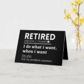 retired definition, funny retirement, retired kaart (Gele Bloem)