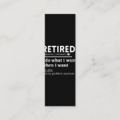 retired definition, funny retirement, retired klantenkaartje (Voorkant)