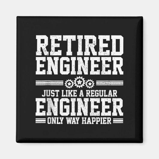 Retired Engineer Engineering Funny Saying Retireme Magneet (Voorkant)