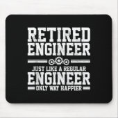 Retired Engineer Engineering Funny Saying Retireme Muismat (Voorkant)