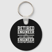 Retired Engineer Engineering Funny Saying Retireme Sleutelhanger (Voorkant)