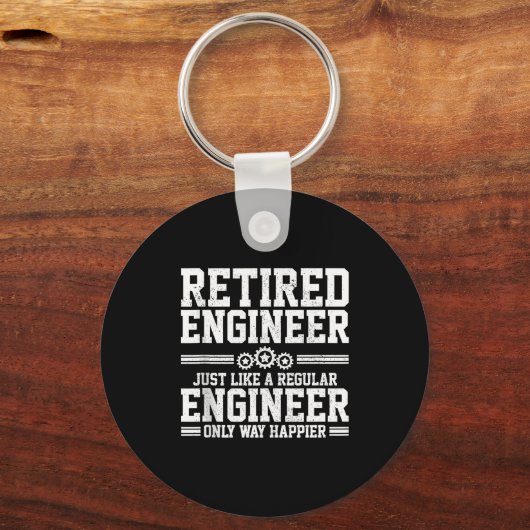 Retired Engineer Engineering Funny Saying Retireme Sleutelhanger (Voorkant)