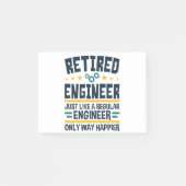 Retired Engineer Engineering Retirement Happier Post-it® Notes (Voorkant)