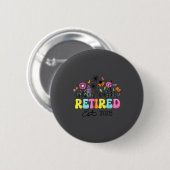 Retired Est 2025 Boho Floral Retirement Retire Tea Ronde Button 5,7 Cm (Voorkant /achterkant)
