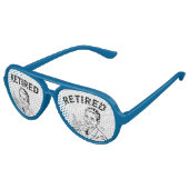 RETIRED FUNNY RETRO SUNGLASSES FUN-Glasses! Aviator Zonnebril (Gekanteld)