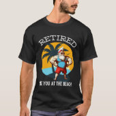 Retired Gnome Retro Buff Gnome The Beach Dad Gnome T-shirt (Voorkant)