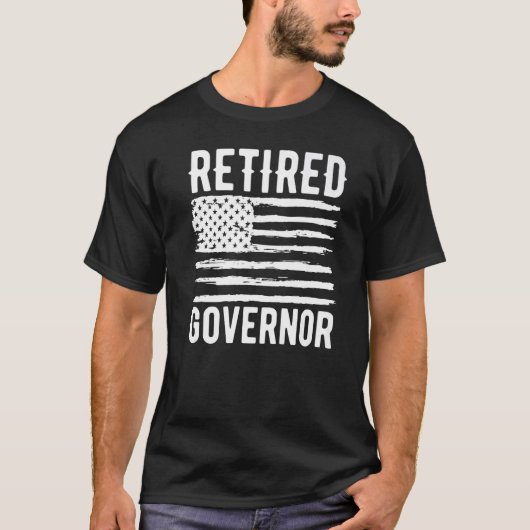 Retired Governor Profession American Flag Premium T-shirt (Voorkant)