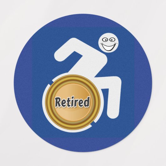 Retired Handicapped Labels (Design 2)