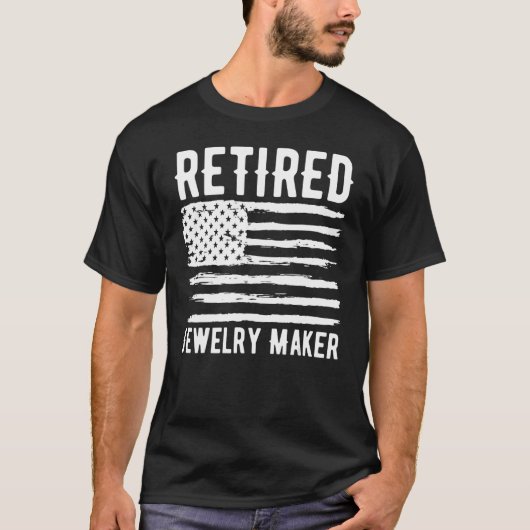 Retired Jewelry Maker Profession American Flag T-shirt (Voorkant)