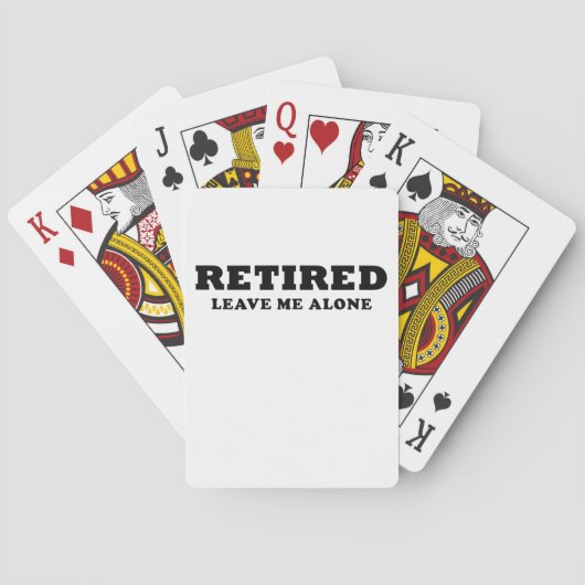 Retired Leave Me Alone Speelkaarten (Achterkant)