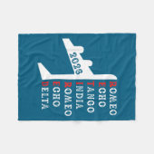 Retired Lot 2026 Phonetic Alphabet Retirement Gift Fleece Deken (Voorkant (Horizontaal))