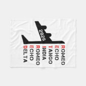 Retired Lot 2026 Phonetic Alphabet Retirement Gift Fleece Deken (Voorkant (Horizontaal))