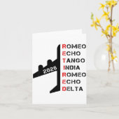 Retired Lot 2026 Phonetic Alphabet Retirement Gift Kaart (Gele Bloem)