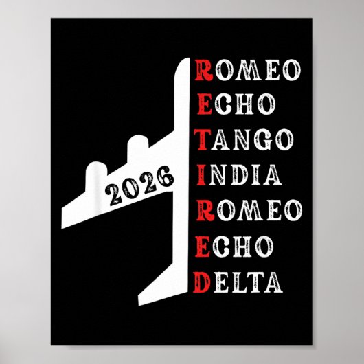 Retired Lot 2026 Phonetic Alphabet Retirement Gift Poster (Voorkant)