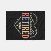 Retired Ly 2025 Humor Funny Retirement Humor  Fleece Deken (Voorkant (Horizontaal))