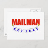 RETIRED MAILMAN BRIEFKAART (Voorkant / Achterkant)