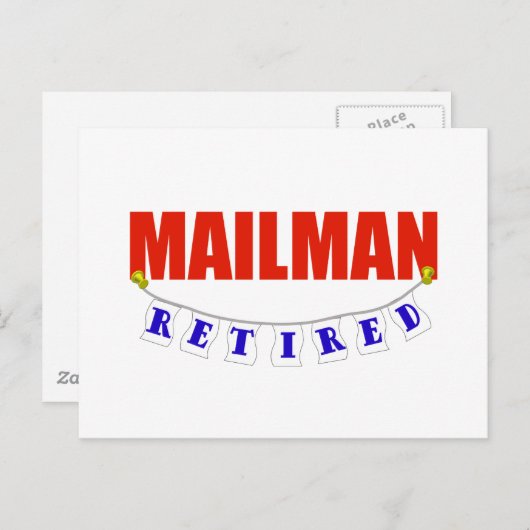 RETIRED MAILMAN BRIEFKAART (Voorkant / Achterkant)