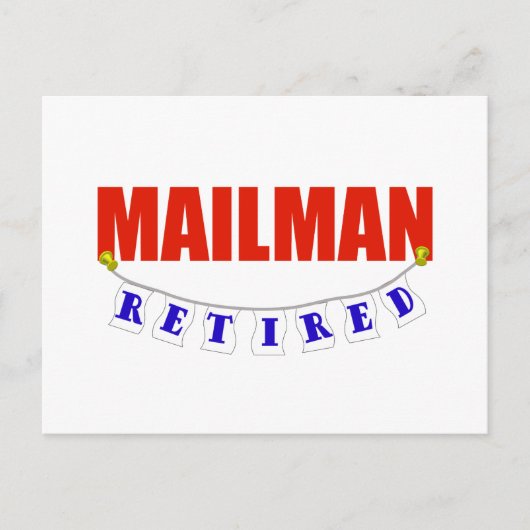 RETIRED MAILMAN BRIEFKAART (Voorkant)