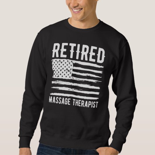 Retired Massage Therapist Profession American Flag Trui (Voorkant)