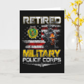 Retired Military Lice Veterans Day Patriotic Memor Kaart (Gele Bloem)