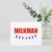 RETIRED MILKMAN BRIEFKAART (Staand voorkant)