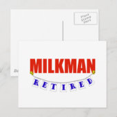 RETIRED MILKMAN BRIEFKAART (Voorkant / Achterkant)