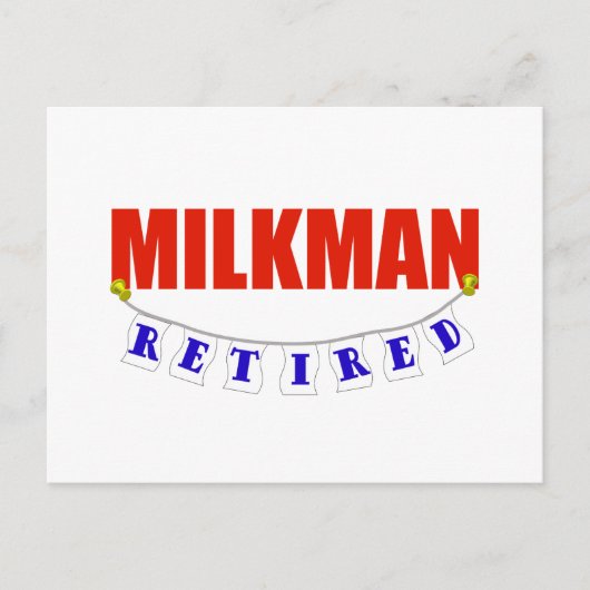 RETIRED MILKMAN BRIEFKAART (Voorkant)