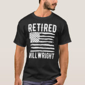 Retired Millwright Profession American Flag T-shirt (Voorkant)