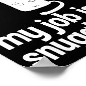 Retired My Job Is To Snuggle Cats Funny Retirement Poster (Hoek)