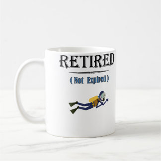 Retired Not Expired Scuba Diving Koffiemok