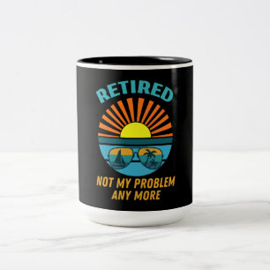 retired not my probleemm anmore tweekleurige koffiemok