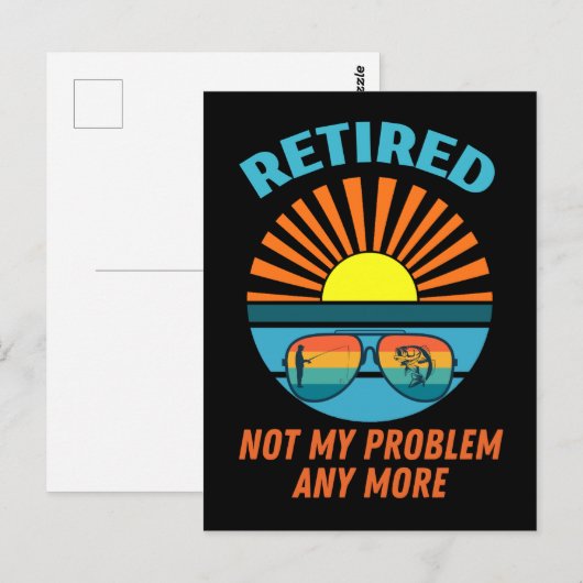 retired not my problem any more briefkaart (Voorkant / Achterkant)