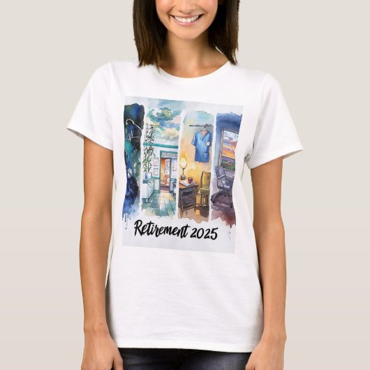 Retired Nurse 2025 – Scrubs Off, Dine On! T-shirt (Voorkant)