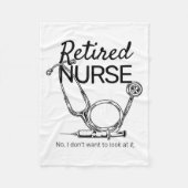 Retired Nurse Funny Nursing Retirement  Fleece Deken (Voorkant)