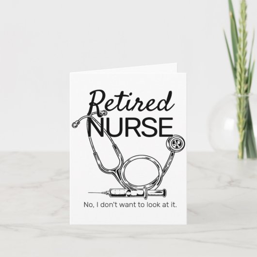 Retired Nurse Funny Nursing Retirement  Kaart (Voorkant)